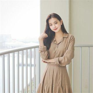Button-down Plain Shirt