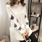 Butterfly Patched Long Shirt