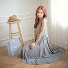 Cap-sleeve Midi T-shirt Dress