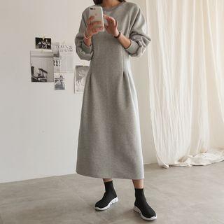 Pleated Maxi Pullover Dress