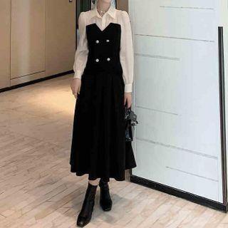 Double Breasted Top / A-line Skirt