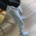 Zipper Drawstring Jogger Pants