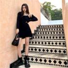 Spaghetti Strap Ribbed Mini Dress / Cropped Cardigan
