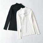 Mock-neck Cut-out Sweater