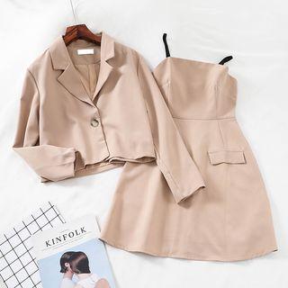 Set: Cropped Blazer + Sleeveless Dress