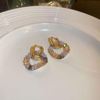 Hoop Drop Earring 1 Pair - Drop Earring - Gold - One Size