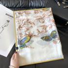 Butterfly Print Neck Scarf Butterfly - Off-white - One Size