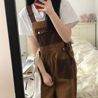 Two-tone Wide Leg Jumper Jeans