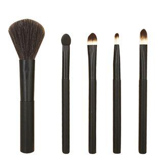 Set Of 5: Makeup Brush Black - One Size