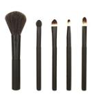 Set Of 5: Makeup Brush Black - One Size