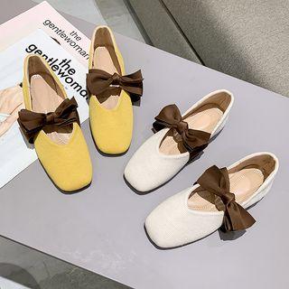 Square-toe Tie-knot Flats