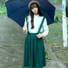 Long Sleeves Shirt / A-line Jumper Skirt