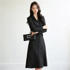 Tall Size Single-breasted Coatdress