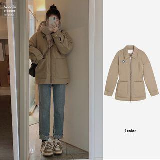 Padded Zip Jacket / Straight Leg Jeans