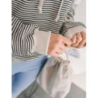 Plus Size Hooded Stripe Pullover