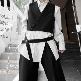 Plain Tie-strap Cropped Vest
