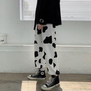 Camo Print Straight Leg Pants