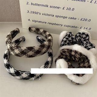 Houndstooth Headband / Scrunchie