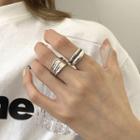 Sterling Silver Layered Ring / Asymmetrical Ring