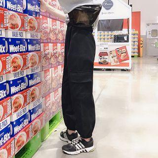 Baggy-fit Linen Cargo Pants
