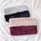 Two-tone Furry Makeup Pouch
