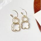 Bear Earring 1 Pair - Gold - One Size