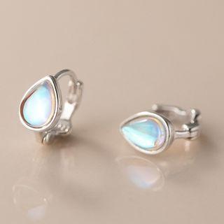 Droplet Sterling Silver Earring 1 Pair - Silver - One Size