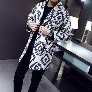 Pattern Single-breasted Coat
