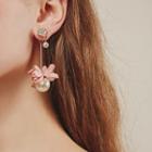 Beaded Floral Drop Earrings