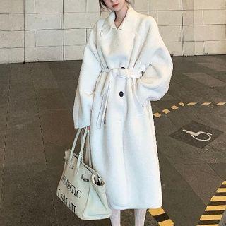 Long-sleeve Acrylic Loose-fit Coat
