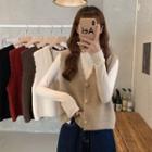 Mock Neck Knit Top / Sweater Vest