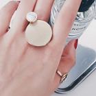 Marble Disc Statement Ring