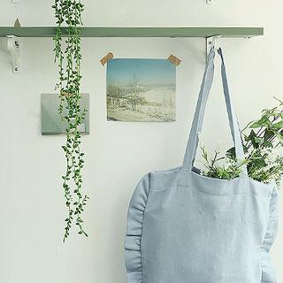 Lace-trim Cotton Shopper Bag
