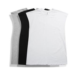 Plain Cap-sleeve T-shirt