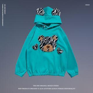 Bear Pattern Hoodie