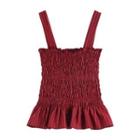 Pinstriped Ruffle Hem Camisole Top