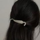 Plain Hair Clip 2439a - Hair Clip - White - One Size