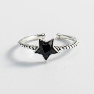 925 Sterling Silver Star Open Ring Silver - Ring - One Size