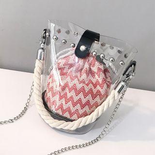 Set: Transparent Bucket Bag + Drawstring Bag