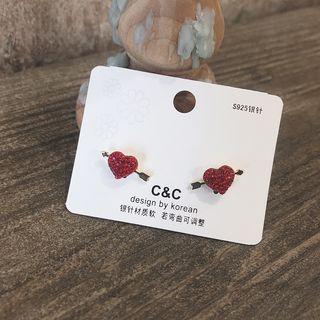 Arrow & Heart Earring 1 Pair - Al1125 - One Size