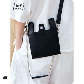 Crossbody Bag With Chain Black - One Size