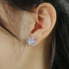 Snowflake Rhinestone Earring 026 - 1 Pair - Silver - One Size