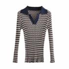 Checkered Collared Sweater