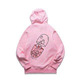 Long Sleeve Printed Hooded Sweatshirt