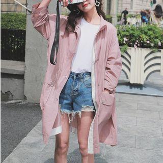Long Snap-button Jacket
