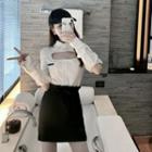 Cut Out Shirt / A-line Skirt