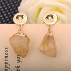 Stone Dangle Earring 1 Pair - As Shown In Figure - One Size