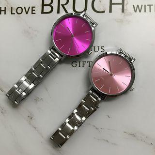 Metallic Watch Face Bracelet Watch