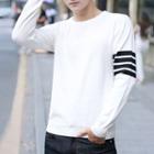 Side Striped Knit Pullover
