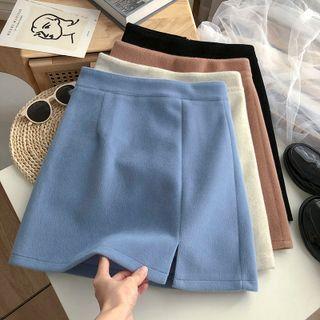 Thick Plain A-line Skirt